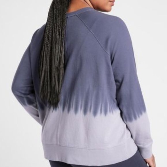 Athleta Tops - Athleta Sundown Blue Dip Dye Ombre Long Sleeve Pullover Sweatshirt Size Large